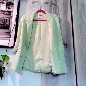 Mint green blazer